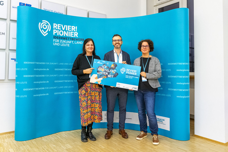 v.l.n.r. Silvana Rückert (Aufbauwerk Region Leipzig, Peter Vogt (Stabsstelle Strukturwandel im Mitteldeutschen Revier Sachsen-Anhalt), Annett Kautz (Europäische Metropolregion Mitteldeutschland)